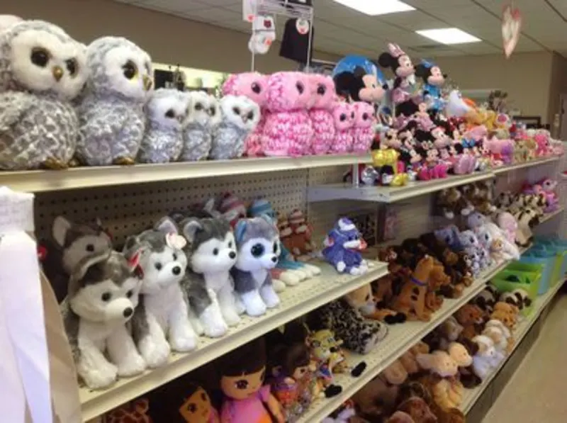 Gift and home decor displays inside the Delta Drug boutique